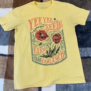 Heather Yellow Flower Graphic T-Shirt